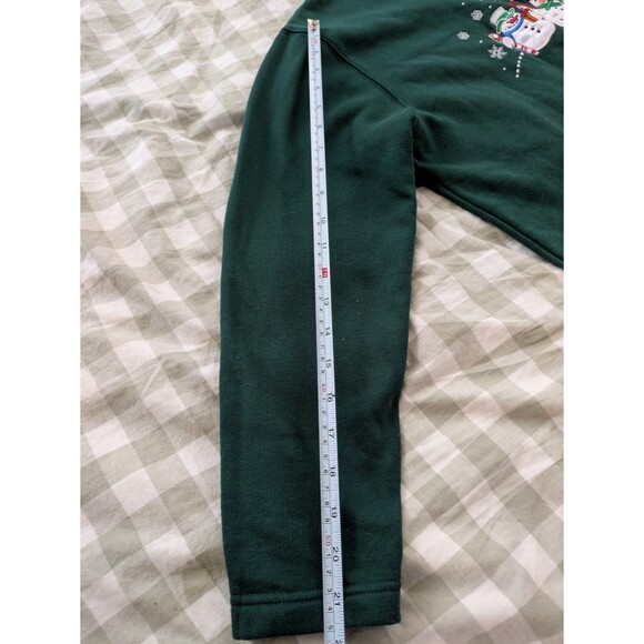 Green Snowman Holiday Christmas Sweater – Basic Editions – Size M - Picture 7 of 8